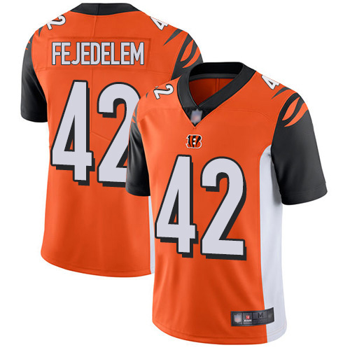 Cincinnati Bengals Limited Orange Men Clayton Fejedelem Alternate Jersey NFL Footballl #42 Vapor Untouchable